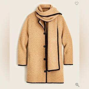 J Crew Merino wool-blend tie-neck sweater-jacket Sm/medScarf Coat Jacket